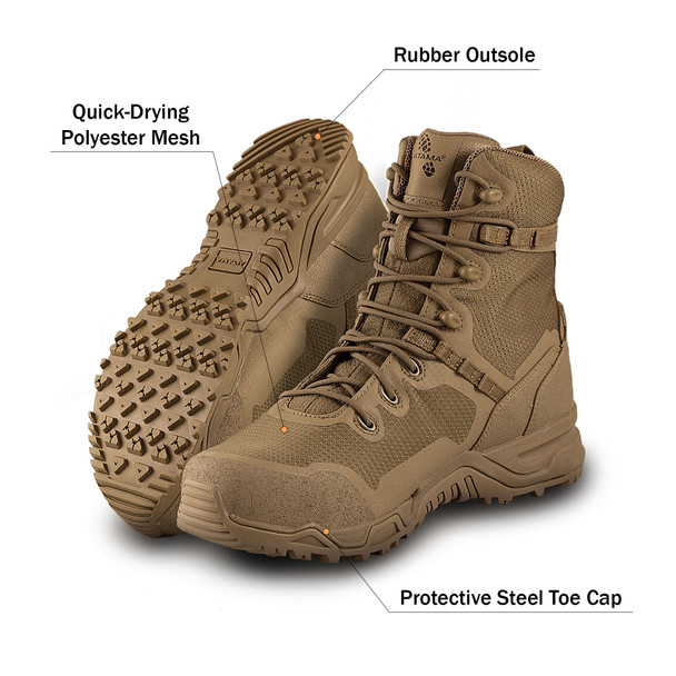product variation ALTAMA Men's Raptor 8in Safety Toe Coyote Boots (322003) image
