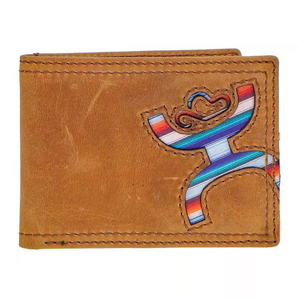 product variation HOOEY Original Tan with Sunset Serape Print Front Pocket Bifold Wallet (HBF013-TNSP) image