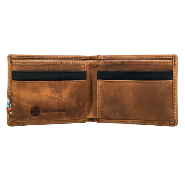 product variation HOOEY Original Tan with Sunset Serape Print Front Pocket Bifold Wallet (HBF013-TNSP) image