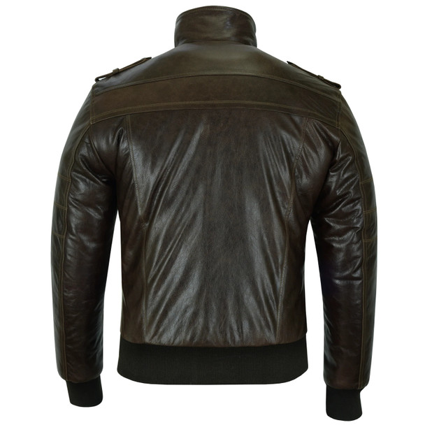 product variation VANCE LEATHERS USA Men's Vincent Brown Waxed Premium Cowhide Motorcycle Leather Jacket With Removable Hoodie (VL551CBr) image