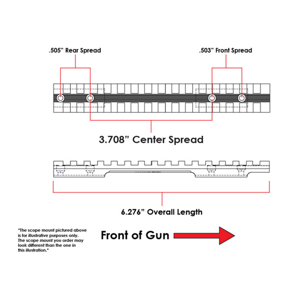 product variation EVOLUTION GUN WORKS For Remington 541 20 MOA Picatinny Rail Scope Mount (40312) image