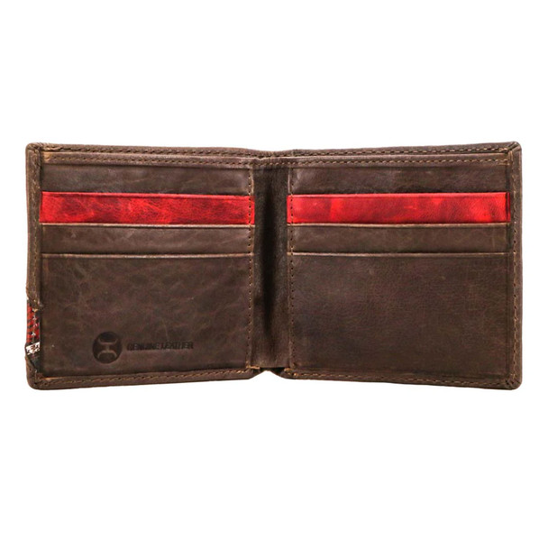 product variation HOOEY Original Brown with Nomad Print Front Pocket Bifold Wallet (HBF014-BRRD) image