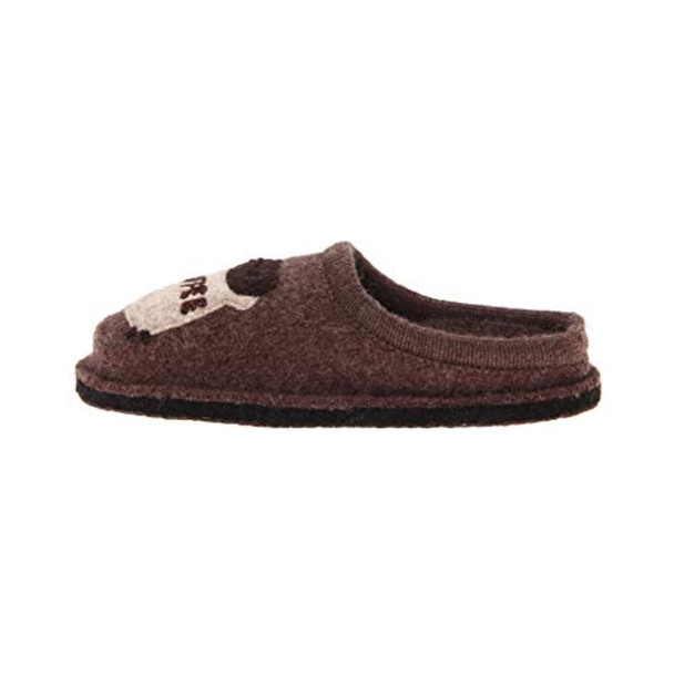 HAFLINGER Unisex Coffee Arch Support Earth Wool Slippers (313039-63)