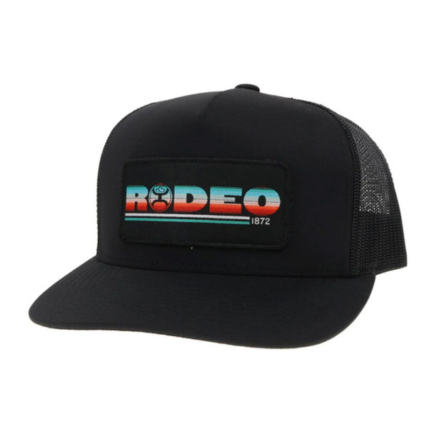 product variation HOOEY Rodeo 5-Panel Serape/Black Patch Black Trucker Cap (2153T-BK) image