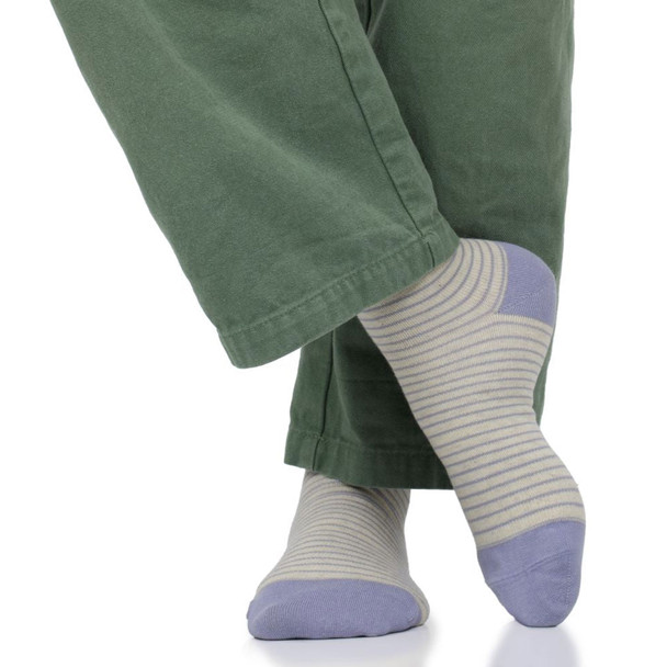 product variation Pinstripe Heathered Oat/Lavender image