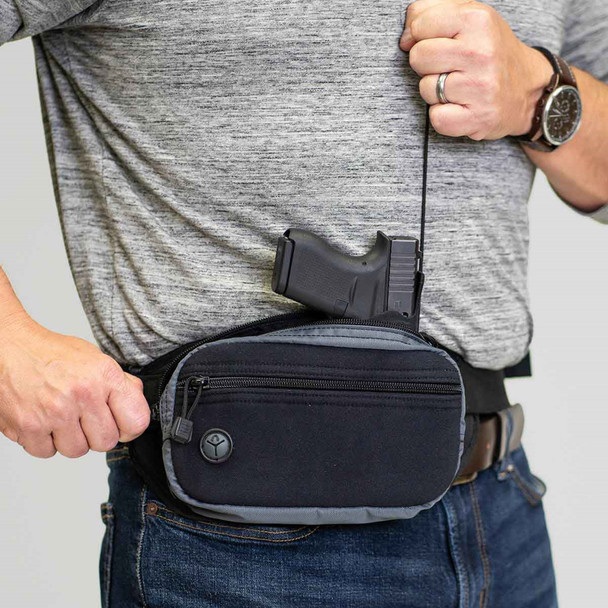product variation GALCO Fastrax Pac Waistpack (Subcompact), Gray/Black, A (FTPGBS) image