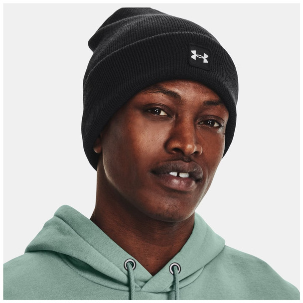 product variation UNDER ARMOUR Unisex Halftime Black Cuff Beanie (1373155-001-OSFM) image