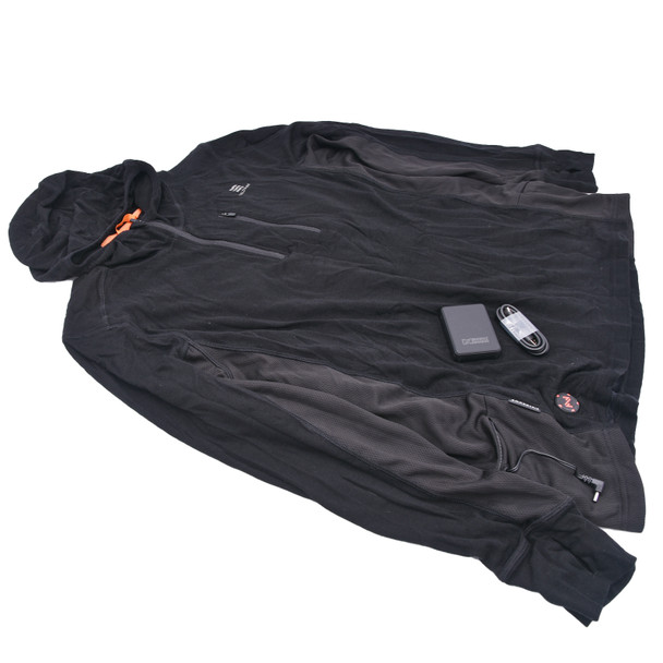 product variation Open Box (Great condition, limited use): MWMT14010521 Men's Merino Heated Baselayer Shirt , 7.4v, Color: Blk, Size: XL (MWMT14010521) image