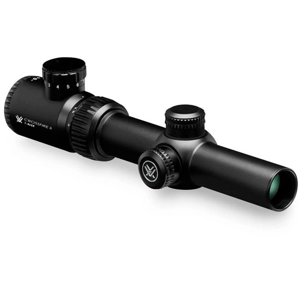 product variation VORTEX Crossfire II 1-4x24mm V-Brite Reticle 30mm Riflescope w/ 30mm Sport 1.5in Height Cantilever Mount and Microfiber Cleaning Cloth image