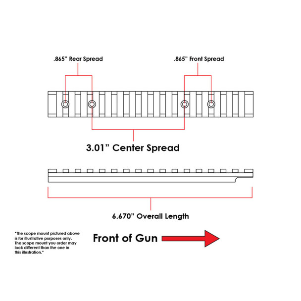 product variation EVOLUTION GUN WORKS HD Picatinny Rail Scope Mount For Ruger American Short Action 20 MOA (80402) image