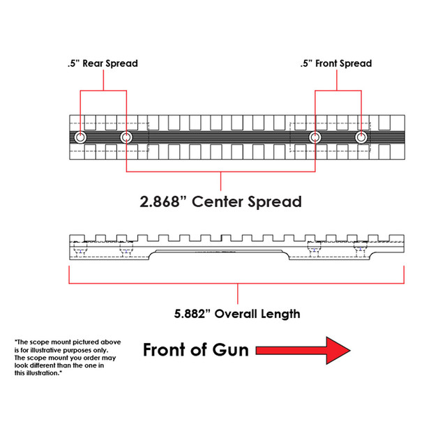 product variation EVOLUTION GUN WORKS Browning T-Bolt 20 MOA Picatinny Rail Scope Mount (43332) image