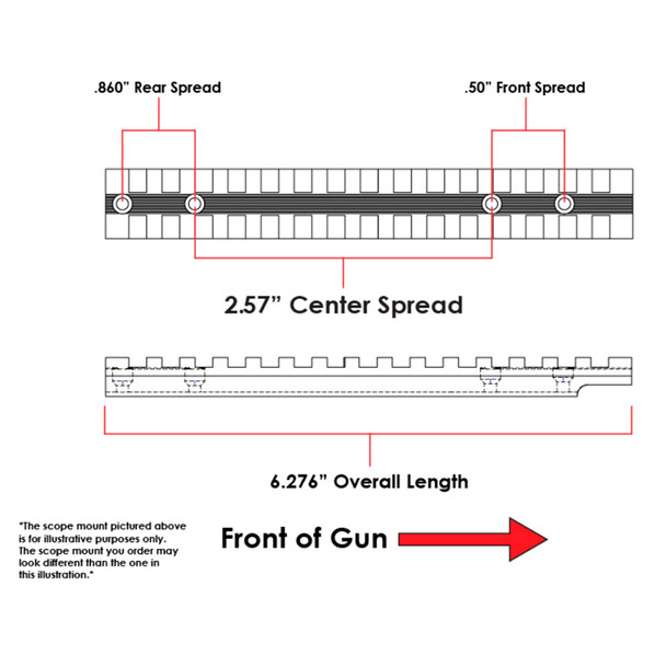 product variation EVOLUTION GUN WORKS Ruger 10/22 Picatinny Rail 40 MOA (46104) image