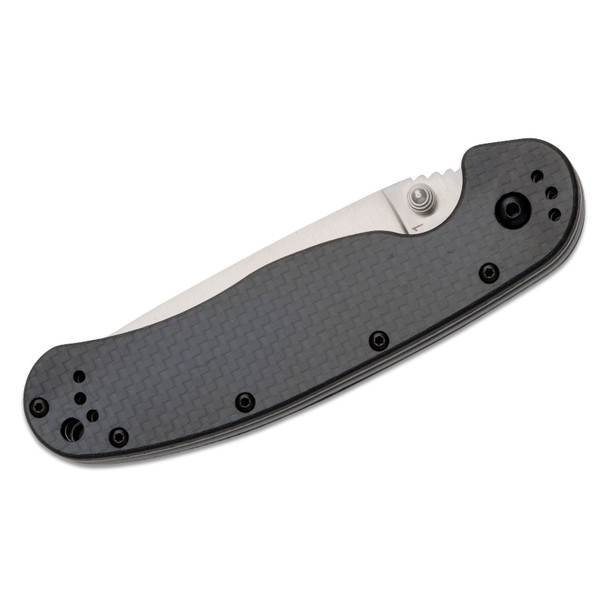 product variation ONTARIO KNIFE COMPANY RAT I Carbon Fiber 3.5in Satin D2 Steel Linerlock Folding Knife (ON8867CF) image