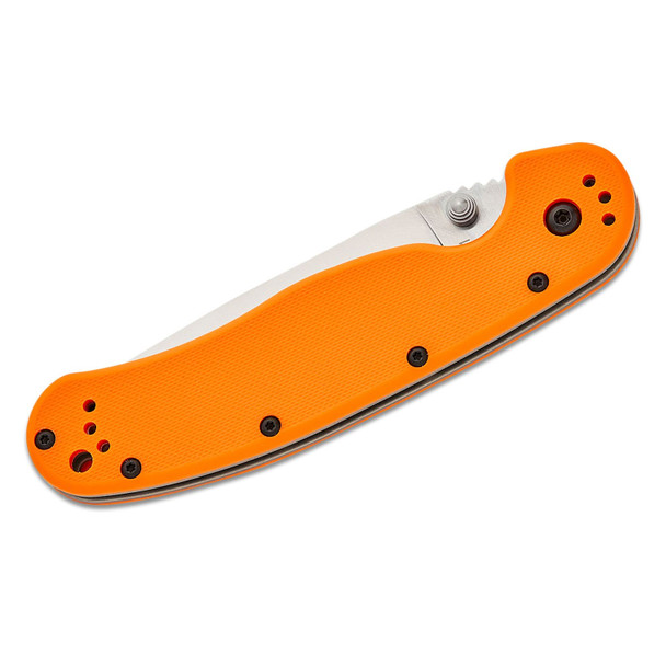 product variation ONTARIO KNIFE COMPANY RAT I Orange Nylon 3.5in Satin D2 Steel Linerlock Folding Knife (ON8867OR) image