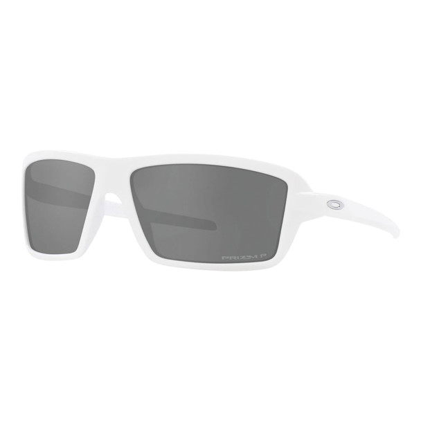 product variation OAKLEY Cables Matte White Frame/ Prizm Black Polarized Lenses Sunglasses (OO9129-1463) image