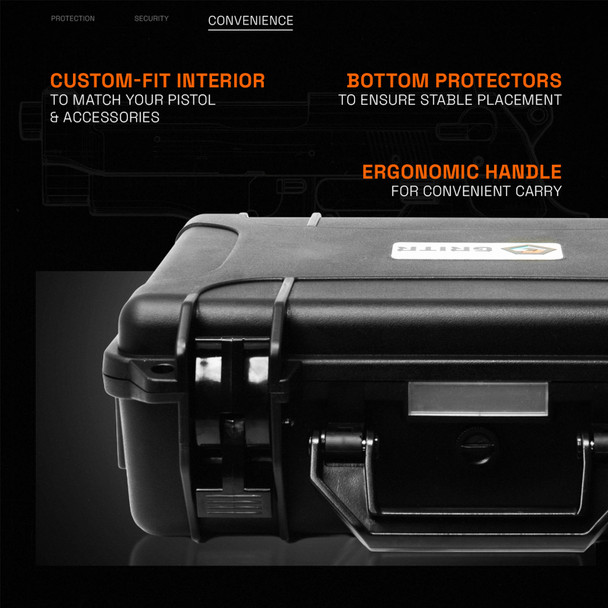 product variation GRITR Tactical TSA Approved IP67-Rated Waterproof Dustproof Hard Pistol Case image