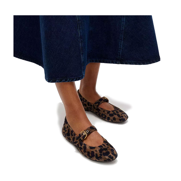 product variation FITFLOP Delicato Mary Janes Leopard Suede Chocolate Mix Shoes (E3L-D20) image