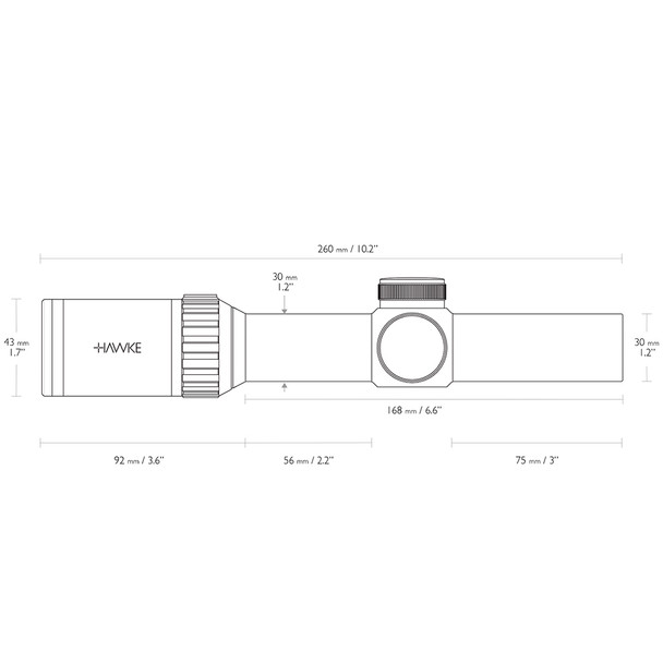 product variation HAWKE Vantage 30 WA 1-4x24 30mm L4A Dot Riflescope (14273) image