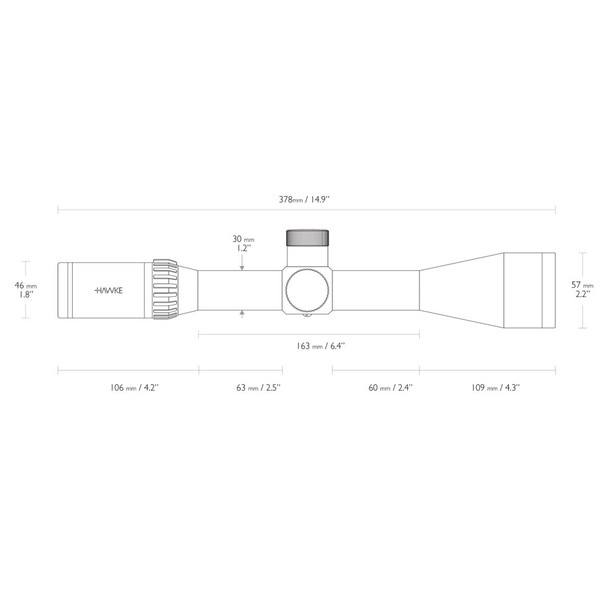 product variation HAWKE Airmax 30 FFP SF 6-24x50 AMX IR Reticle Riflescope (13352) image