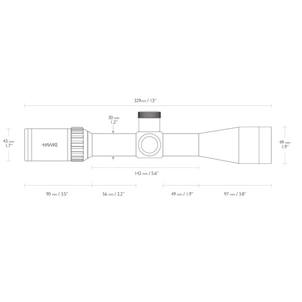 product variation HAWKE Vantage 30 WA 4-12x42 .223/.308 Reticle Riflescope (14278) image