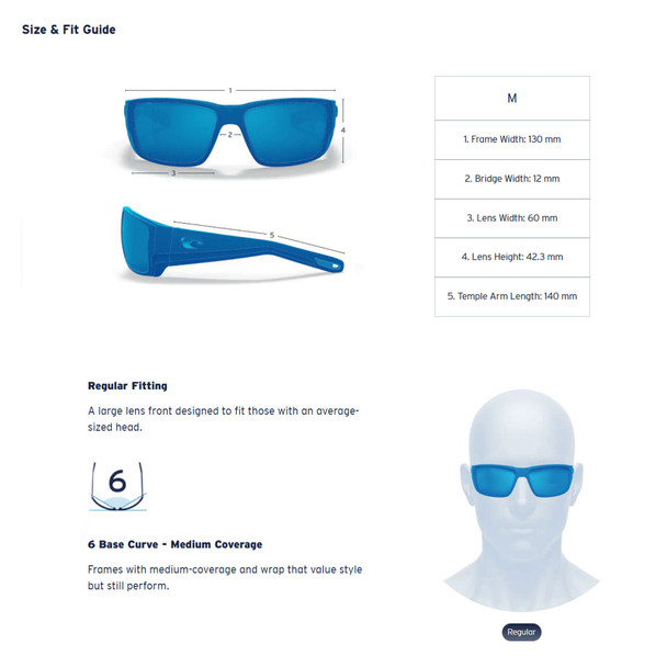 product variation COSTA DEL MAR Men's Rinconcito Matte Black/Blue Mirror Polarized Sunglasses (06S9016-90160960) image