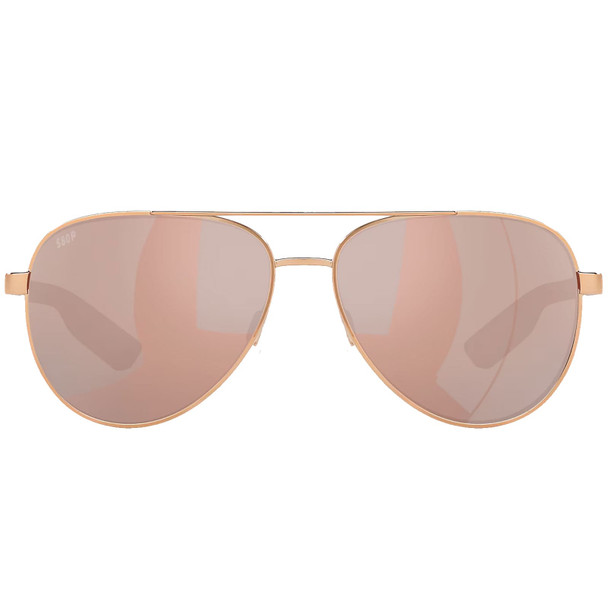 product variation COSTA DEL MAR Men's Peli Shiny Rose Gold/Copper Silver Mirror Polarized Sunglasses (06S4002-40022157) image