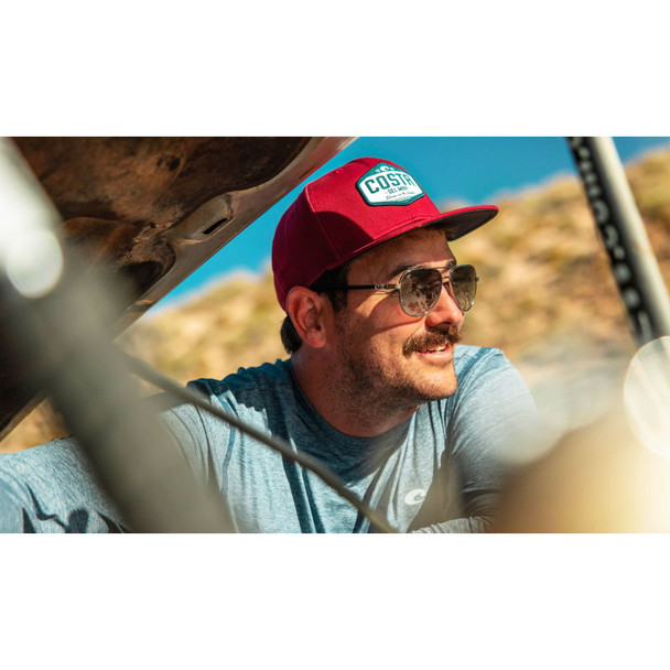 product variation COSTA DEL MAR Men's Peli Shiny Rose Gold/Copper Silver Mirror Polarized Sunglasses (06S4002-40022157) image