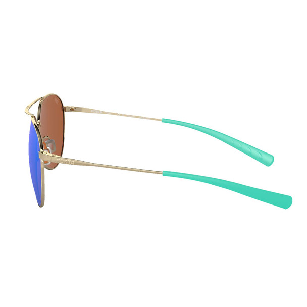 product variation COSTA DEL MAR Men's Piper Shiny Gold/Green Mirror Polarized Sunglasses (06S6003-60030558) image