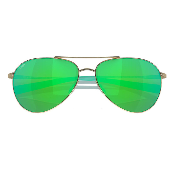 product variation COSTA DEL MAR Men's Piper Shiny Gold/Green Mirror Polarized Sunglasses (06S6003-60030558) image