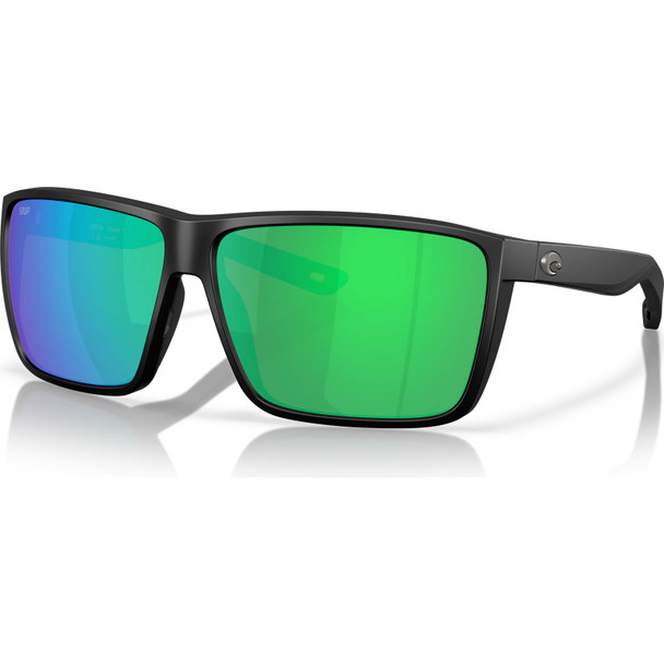product variation COSTA DEL MAR Men's Rincon II Matte Black/Green Mirror Polarized 580P Sunglasses (06S9121-91210564) image