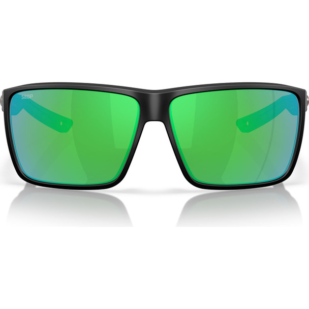 product variation COSTA DEL MAR Men's Rincon II Matte Black/Green Mirror Polarized 580P Sunglasses (06S9121-91210564) image