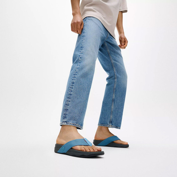 product variation FITFLOP Men's Surfer Cool Blue Toe-Thongs Sandals (AQ3-925) image