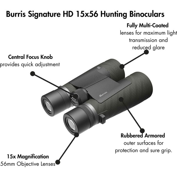product variation BURRIS Signature HD 15x56 Green/Gray Binoculars (300296) image