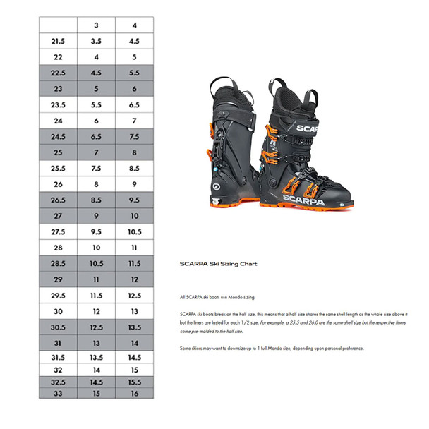 product variation SCARPA Men's 4-Quattro SL Black/Orange Ski Boots (12013/501-BlkOrg) image