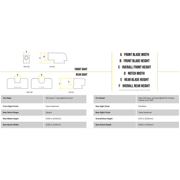 product variation AMERIGLO Specialty Rear Sight for Sig Sauer/Springfield Armory XD, Hellcat (non OSP) (SG-418) image