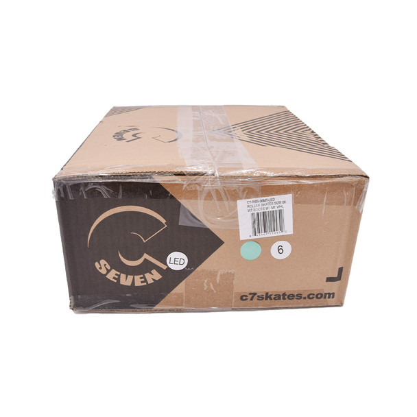 product variation Open Box (Great condition, limited use): C SEVEN C7skates Quad Roller Skates, Retro Design (Mint w LED, Women's 7 / Youth 6 / Men's 6) image