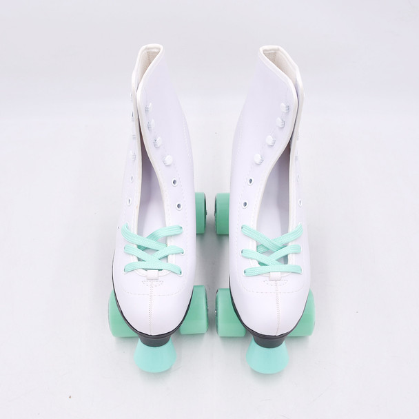 product variation Open Box (Great condition, limited use): C SEVEN C7skates Quad Roller Skates, Retro Design (Mint/ LED, Women's 7 / Youth 6 / Men's 6) image