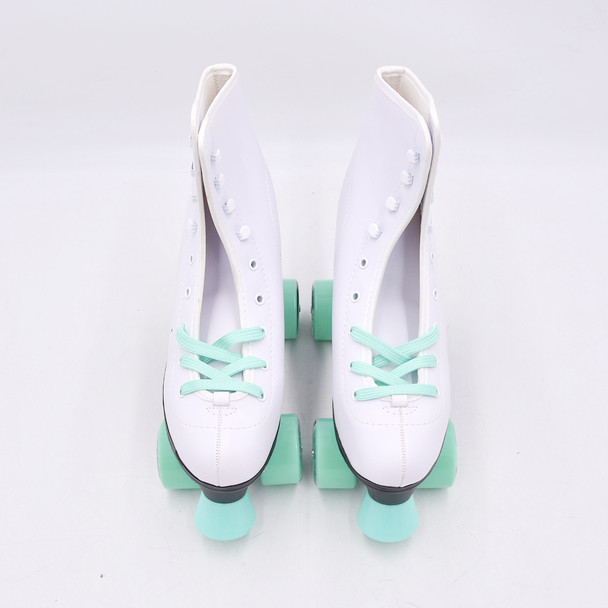 product variation Open Box (Great condition, limited use): C SEVEN C7skates Quad Roller Skates, Retro Design (Mint /LED, Women's 7 / Youth 6 / Men's 6) image