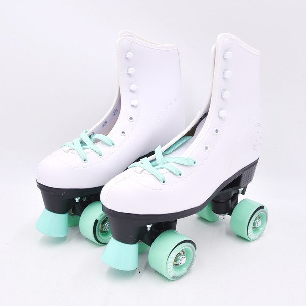 product variation Open Box (Great condition, limited use): C SEVEN C7skates Quad Roller Skates, Retro Design (Mint LED, Women's 7 / Youth 6 / Men's 6) image