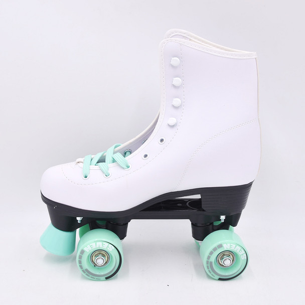 product variation Open Box (Great condition, limited use): C SEVEN C7skates Quad Roller Skates, Retro Design (Mint LED, Women's 7 / Youth 6 / Men's 6) image