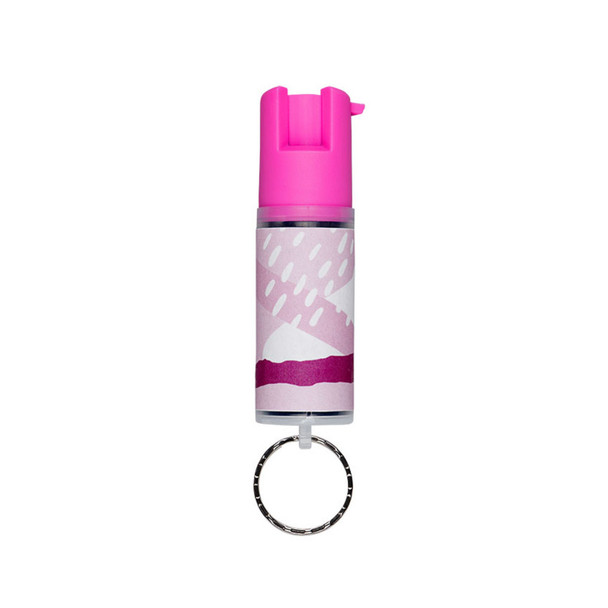 product variation SABRE Pink Abstract 25 Bursts Pepper Spray with Key Ring (KR-NBCF-02) image