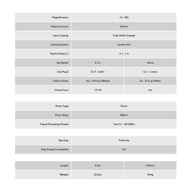 product variation HAWKE Nature-Trek Compact 13-39x56 Green/Black Straight Spotting Scope (55211) image
