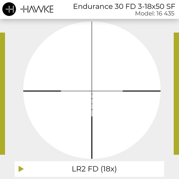 product variation HAWKE Endurance 30 WA Fiber Dot 3-18x50 SF LR2 Fiber Dot Riflescope (16435) image