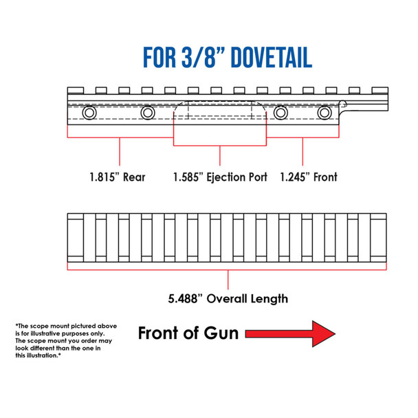 product variation EVOLUTION GUN WORKS HD CZ 452, 453, 455, 511 3/8 Picatinny Rail Scope Mount 20 MOA (80902) image