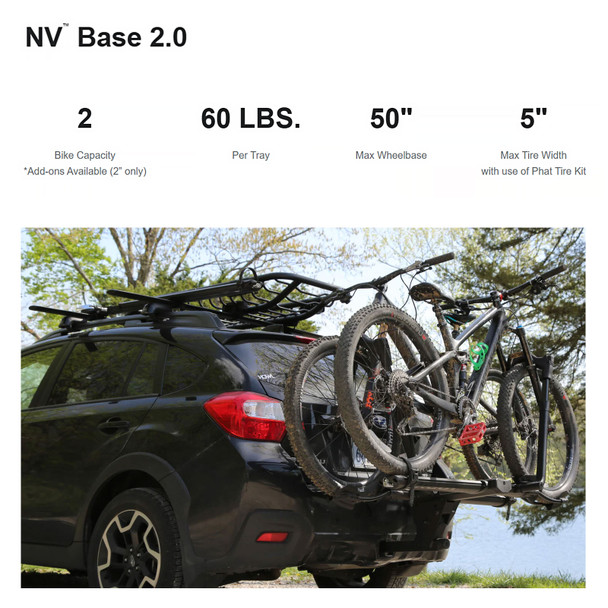 product variation KUAT NV Base 2.0 2in Matte Black 2-Bike Rack (BA22B) image