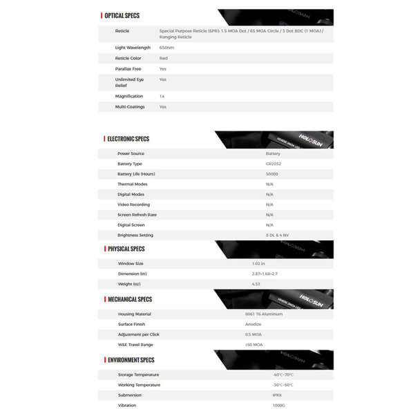 product variation Special Purpose Reticle image
