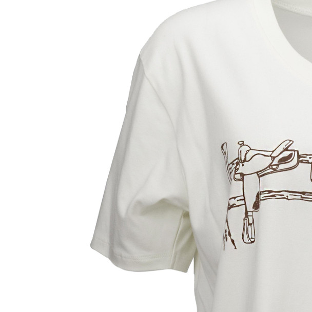 product variation OUTBACK TRADING Women's Saddle Up Tee (40334-WHT) image