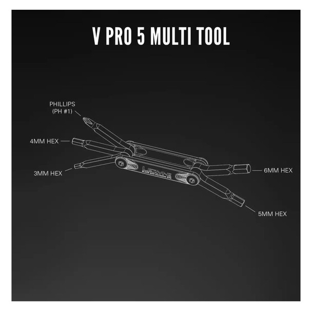 product variation LEZYNE V Pro 5 Black Bike Multi-Tool (1-MT-VPRO-05T04) image