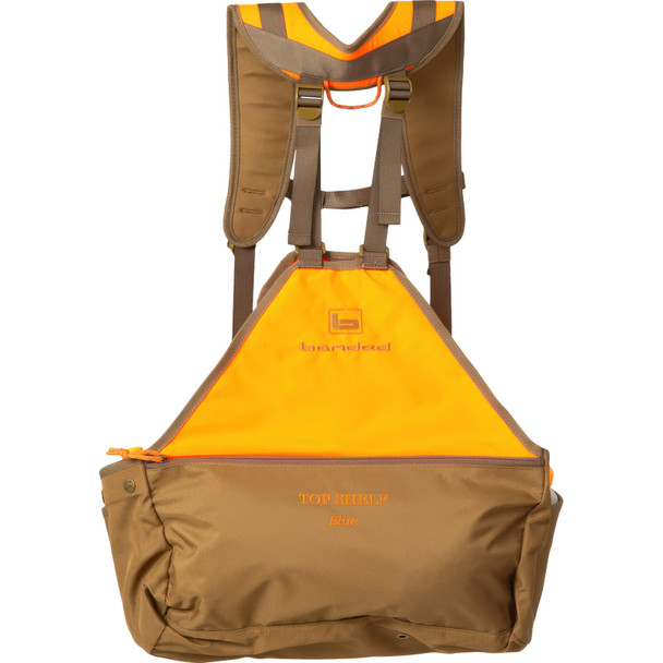 product variation Banded Top Shelf upland bird hunting vest in blaze orange with game bag image