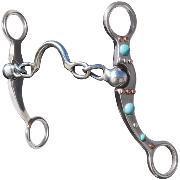 product variation PROFESSIONAL'S CHOICE Turquoise Dot Shank Low Port Chain Bit (PCB-141) image